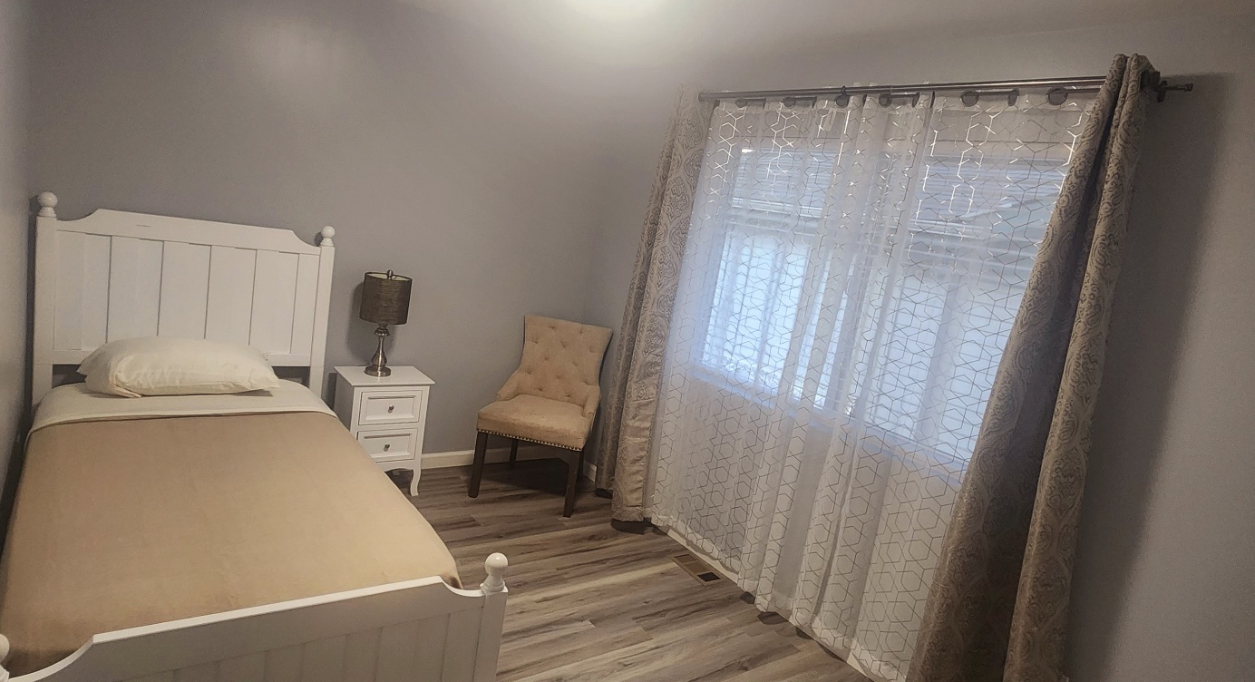 Private bedroom with large window