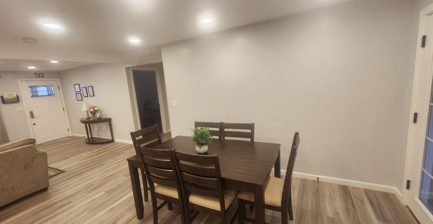 Dining room and shared living area